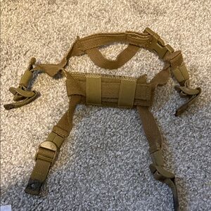 Tactical Tan helmet chin strap.
